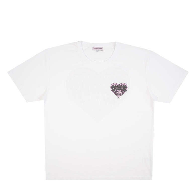 Bisous Skateboards T_shirts Heart White